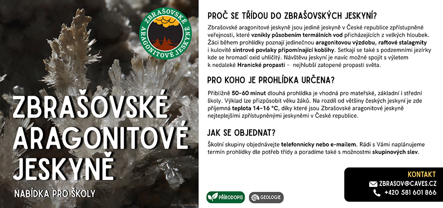 Zbrašovské aragonitové jeskyně – pro školy